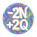 Pastille -2N +2Q noir dans la nuque